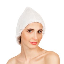 Cuffia In Spugna Taglia Unica 100 Cotone % – Protezione e Comfort per Capelli Durante Trattamenti