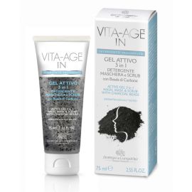 Bottega Di Lunga Vita Gel Attivo 3 In 1 Detergente+Maschera+Scrub 75ml