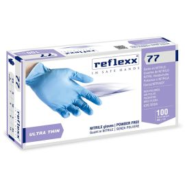 Guanti In Nitrile Reflexx 77  Blu Gr.3.0 - Taglia M