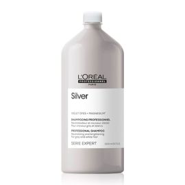 L’Oreal Serie Expert Silver Shampoo 1500ml – Neutralizzante per Capelli Grigi e Bianchi