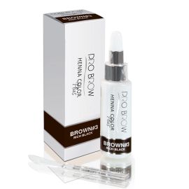 Pro Brow Henna Color Plus - Colorazione Hennè Semipermanente 10gr. - Brown#3- Rich Black